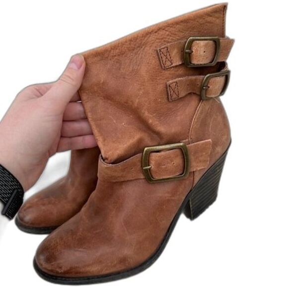 Lucky Brand Tommie Chestnut Booties Size 10 - Picture 3 of 12